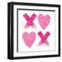 XOXO Pink Leopard-Jennifer McCully-Framed Art Print