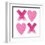 XOXO Pink Leopard-Jennifer McCully-Framed Art Print