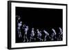 Xray of Human Skeleton Playing Basketball-riccardocova-Framed Art Print
