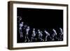 Xray of Human Skeleton Playing Basketball-riccardocova-Framed Art Print