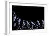 Xray of Human Skeleton Playing Basketball-riccardocova-Framed Art Print