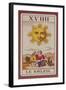 Xviiii Le Soleil, French Tarot Card of the Sun, 19th Century-null-Framed Giclee Print