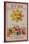 Xviiii Le Soleil, French Tarot Card of the Sun, 19th Century-null-Stretched Canvas