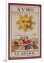 Xviiii Le Soleil, French Tarot Card of the Sun, 19th Century-null-Framed Giclee Print