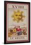 Xviiii Le Soleil, French Tarot Card of the Sun, 19th Century-null-Framed Giclee Print