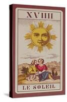 Xviiii Le Soleil, French Tarot Card of the Sun, 19th Century-null-Stretched Canvas