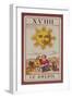 Xviiii Le Soleil, French Tarot Card of the Sun, 19th Century-null-Framed Giclee Print