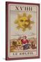 Xviiii Le Soleil, French Tarot Card of the Sun, 19th Century-null-Stretched Canvas