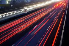 Light Trail View at A Busy Highway-XXLPhoto-Framed Photographic Print