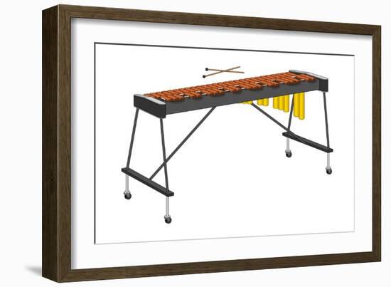 Xylophone and Mallets, Percussion, Musical Instrument-Encyclopaedia Britannica-Framed Art Print