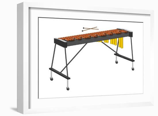 Xylophone and Mallets, Percussion, Musical Instrument-Encyclopaedia Britannica-Framed Art Print