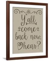 Y'all Come Back-Leslie Wing-Framed Giclee Print