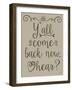 Y'all Come Back-Leslie Wing-Framed Giclee Print