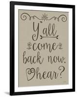 Y'all Come Back-Leslie Wing-Framed Giclee Print