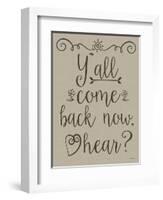 Y'all Come Back-Leslie Wing-Framed Giclee Print