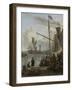 Y at Amsterdam, Seen from the Mosselsteiger-Ludolf Bakhuysen-Framed Art Print