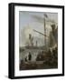 Y at Amsterdam, Seen from the Mosselsteiger-Ludolf Bakhuysen-Framed Art Print