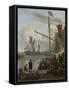 Y at Amsterdam, Seen from the Mosselsteiger-Ludolf Bakhuysen-Framed Stretched Canvas