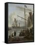 Y at Amsterdam, Seen from the Mosselsteiger-Ludolf Bakhuysen-Framed Stretched Canvas