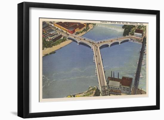 Y Bridge, Zanesville-null-Framed Art Print