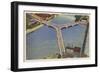 Y Bridge, Zanesville-null-Framed Art Print