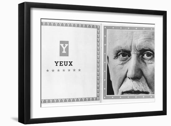 Y for Yeux, from the Alphabet of Marshal Petain-null-Framed Photographic Print