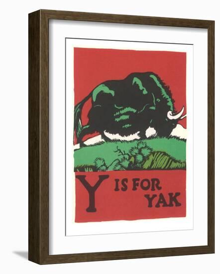 Y is for Yak-null-Framed Art Print