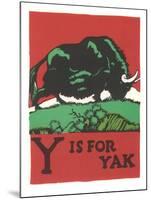 Y is for Yak-null-Mounted Art Print