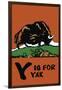 Y is for Yak-Charles Buckles Falls-Framed Art Print