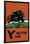 Y is for Yak-Charles Buckles Falls-Framed Art Print