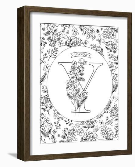 Y is for Yarrow-Heather Rosas-Framed Art Print