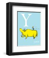 Y is for Yawn (blue)-Theodor (Dr. Seuss) Geisel-Framed Art Print