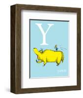 Y is for Yawn (blue)-Theodor (Dr. Seuss) Geisel-Framed Art Print