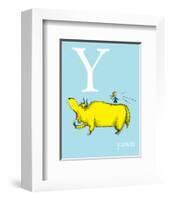 Y is for Yawn (blue)-Theodor (Dr. Seuss) Geisel-Framed Art Print