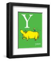 Y is for Yawn (green)-Theodor (Dr. Seuss) Geisel-Framed Art Print