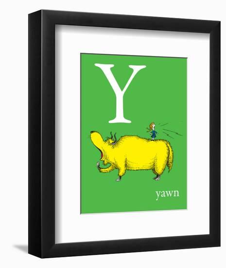 Y is for Yawn (green)-Theodor (Dr. Seuss) Geisel-Framed Art Print