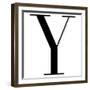 Y is for You on White-Mercedes Lopez Charro-Framed Art Print