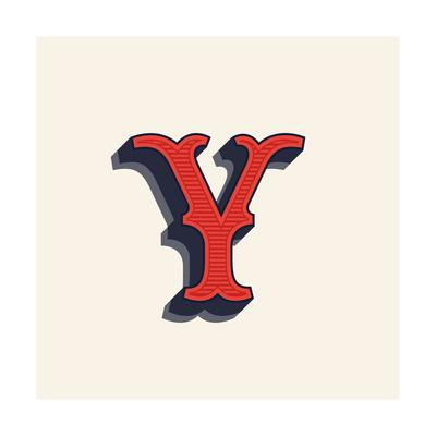 Y Letter Logo In Vintage Western Style Vector Font For Labels Posters Etc Poster Kaer Stock Allposters Com