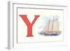 Y, Yacht-null-Framed Art Print