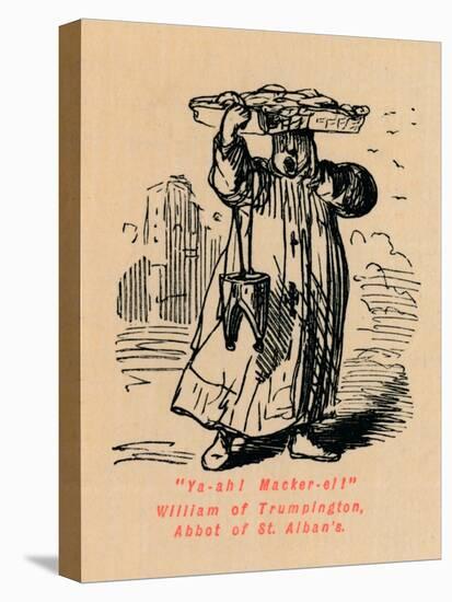 'Ya-ah! Macker-el! William of Trumpington, Abbot of St. Alban's',-John Leech-Stretched Canvas