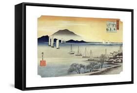 Yabase No Kihan. Fishing Boats Returning to Yabase, C1834-Ando Hiroshige-Framed Stretched Canvas