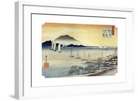 Yabase No Kihan. Fishing Boats Returning to Yabase, C1834-Ando Hiroshige-Framed Giclee Print