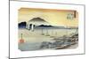 Yabase No Kihan. Fishing Boats Returning to Yabase, C1834-Ando Hiroshige-Mounted Giclee Print