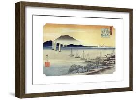 Yabase No Kihan. Fishing Boats Returning to Yabase, C1834-Ando Hiroshige-Framed Giclee Print