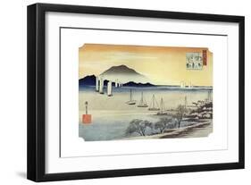 Yabase No Kihan. Fishing Boats Returning to Yabase, C1834-Ando Hiroshige-Framed Giclee Print