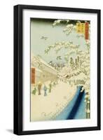 Yabu Street Below Atago-Ando Hiroshige-Framed Giclee Print