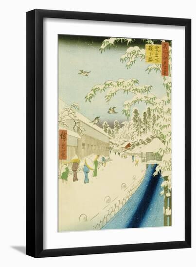 Yabu Street Below Atago-Ando Hiroshige-Framed Giclee Print