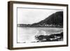 Yachats, Oregon Town View and Ocean Photograph - Yachats, OR-Lantern Press-Framed Art Print