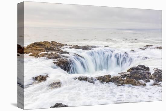 Yachats, Oregon, USA. Thor's Well on the Oregon coast.-Emily Wilson-Stretched Canvas