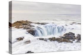 Yachats, Oregon, USA. Thor's Well on the Oregon coast.-Emily Wilson-Stretched Canvas